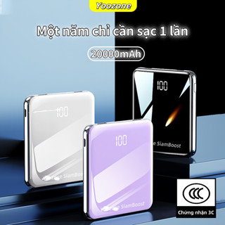 Sạc dự phòng 20000mAh YOOZONE- Tích hợp sẵn 4 dây cáp, đạt chứng nhận CCC, mini thiết kế nhỏ gọn