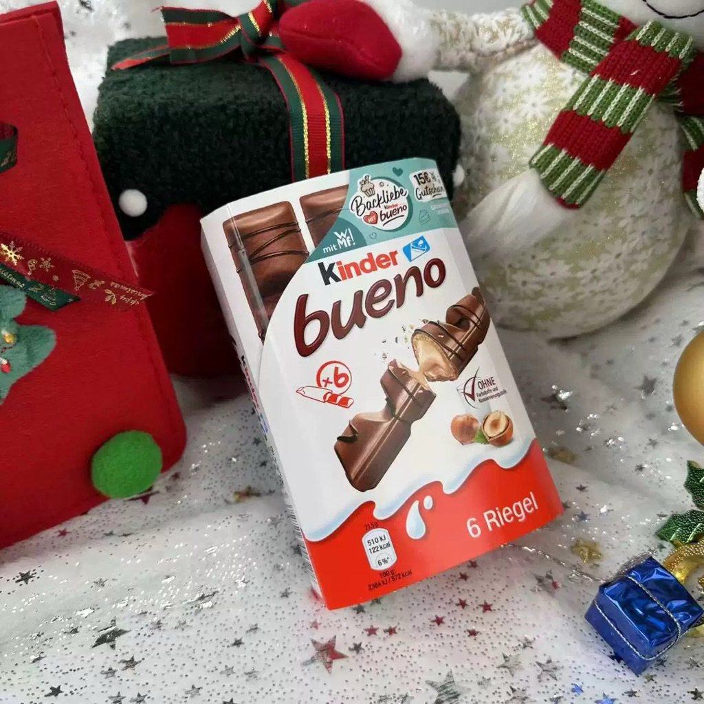 Bánh Chocolate nhân hạt dẻ Kinder Bueno 129g (6 thanh)