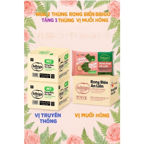 Combo Đặc Biệt - Rong Biển Ăn Liền Bibigo Hàn Quốc - Rong Biển Cuộn Giòn Đủ Vị
