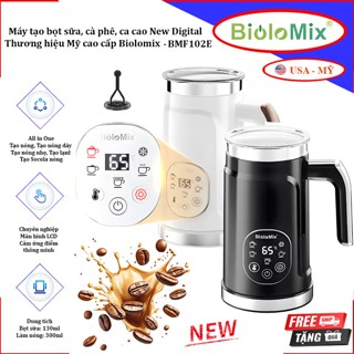 Máy tạo bọt sữa, cà phê, ca cao New Digital 5 trong 1 chuyên nghiệp. Thương hiệu Biolomix - BMF102E. BH 12 Tháng