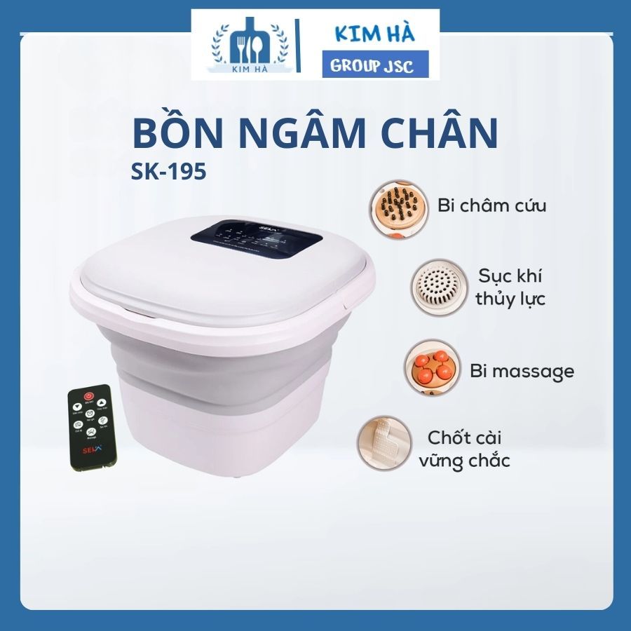 Bồn Ngâm Chân Seka SK195 Mát Xa Bấm Huyệt Với 16 Con Lăn  Giamr Đau Nhức, Tuần Hoàn Máu - Kim Hà Gro