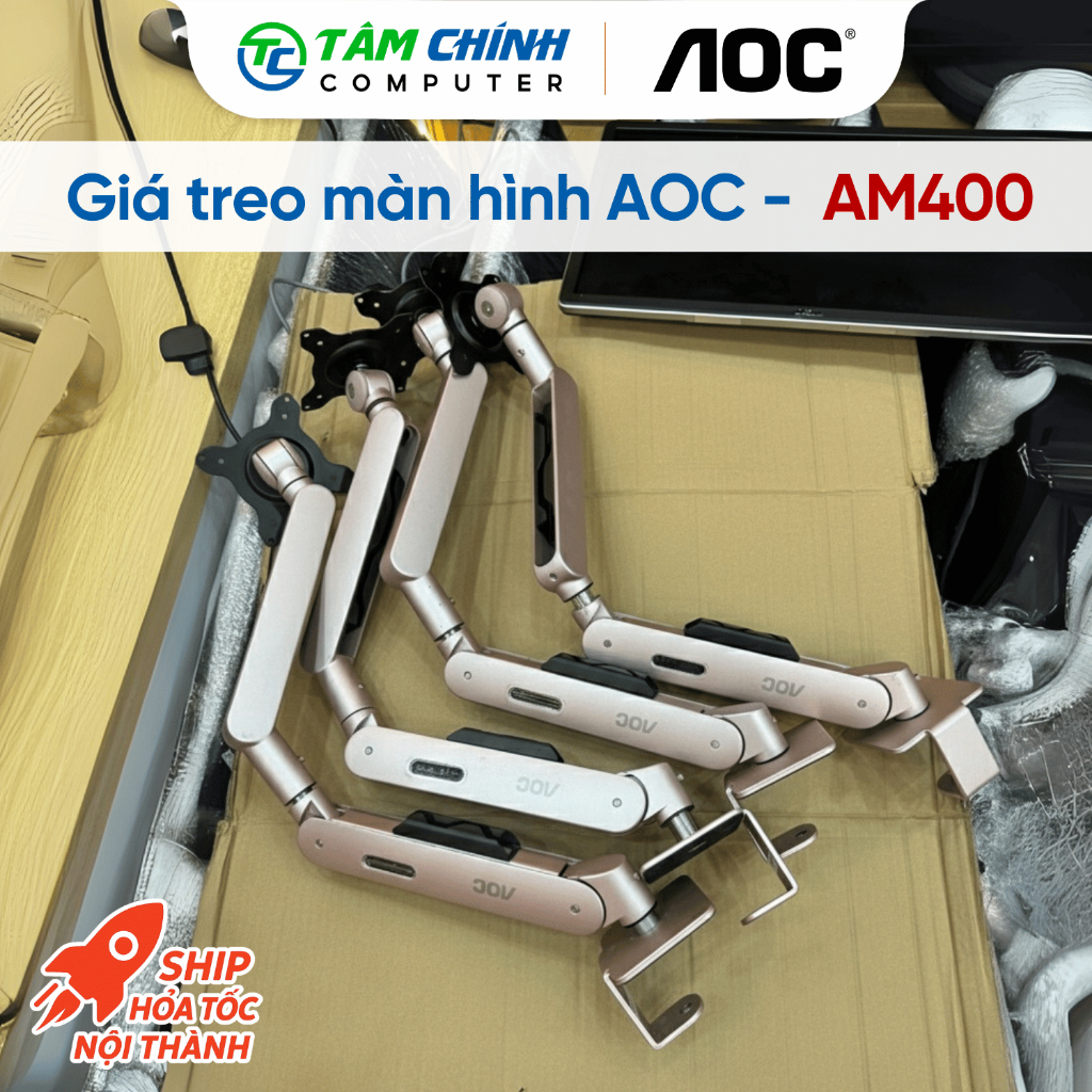 Giá treo màn hình AOC AM400 – Hợp kim nhôm / Hỗ trợ màn hình từ 17″ đến 34″