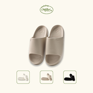 Dép Nhựa Đúc Ngang GOBI Đơn Giản Nam Nữ Êm Chống Trượt Đế Cao Cứng Dày | MIDORI WORKSHOP