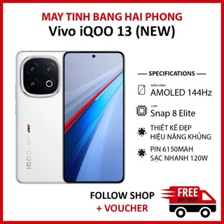  Điện thoại Vivo iQOO 13 NEW RAM 12 256 Chip Snapdragon 8 Elite màn AMOLED pin 6150mAh sạc 120W 