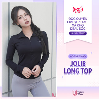 Áo thể thao nữ dài tay cổ polo có bigsize Jolie Long Top Today U Wear chống nắng mềm mịn thoải mái tập gym yoga