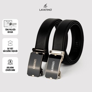  Thắt Lưng Nam Da Bò Hàng Hiệu Chính Hãng LAVATINO Khóa Tự Động Thiết Kế Sang Trọng TIMELESS 02 