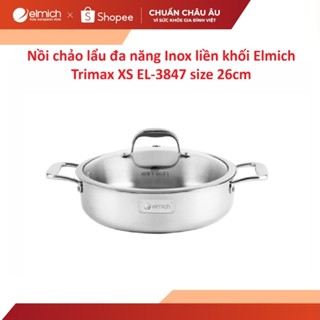 Nồi chảo lẩu đa năng Inox liền khối Elmich Trimax XS EL-3847 size 26cm