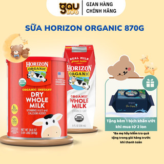 Sữa Bột Nguyên Kem Horizon Organic Dry Whole Milk, sữa tươi dạng nước Horizon Organic 236ml từ Mỹ