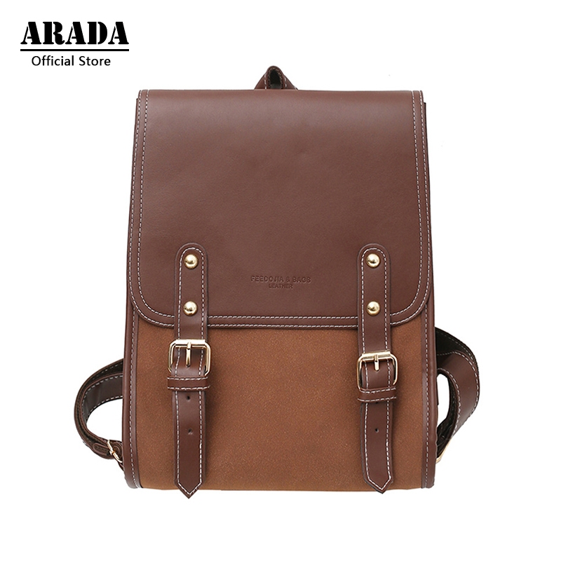 Ba Lô Nữ Hàn Quốc ARADA Thời Trang Công Sở Chống Nước Dung Lượng Lớn Da PU Cho Học Sinh