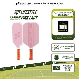 Vợt Pickleball Facolos LifeStyle Series (Pink Lady Collection 16MM) - Bề mặt Carbon kết hợp cùng công nghệ Durable Grit