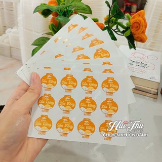 Tem dán nhân bánh Trung Thu đủ vị (12 tem / tờ - 10 tờ)