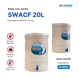  Compo 2 bình lọc nước SWACF 20L CWF lõi lọc 10L công suất 14.000L giữ khoáng chất 