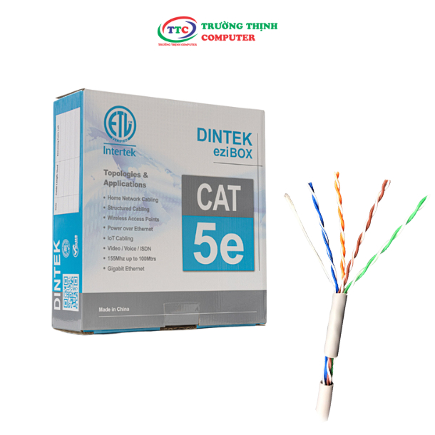 Cáp mạng DINTEK CAT 5E  UTP 100m chính hãng , giá tốt