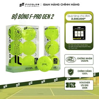 Bộ Bóng Pickleball Facolos F-Pro Gen 2 Performance Pickleball tiêu chuẩn (USAPA) 40 lỗ với đường kính 74mm