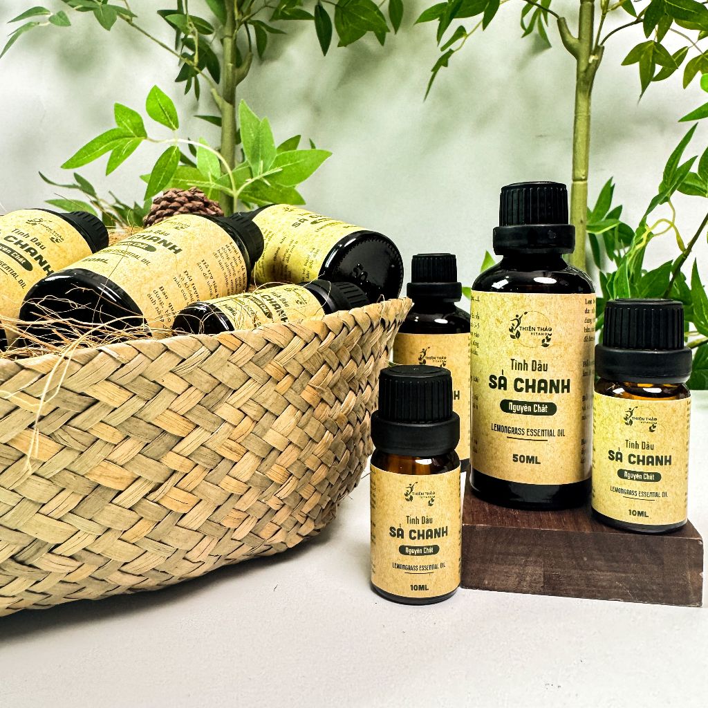 tinh dầu tràm gió, vỏ bưởi, xông tắm, chanh sả thư giãn đuổi côn trùng size 10ml