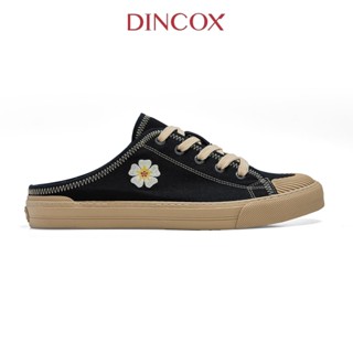 Giày Sục Đạp Gót Mules Vải DINCOX E10 INK Unisex Tăng Chiều Cao 4cm