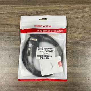 Cáp cổng com rs232 9 chân đực sang 9 chân cái db9 dài 1.5m y-c706abk unitek - cáp nối thẳng