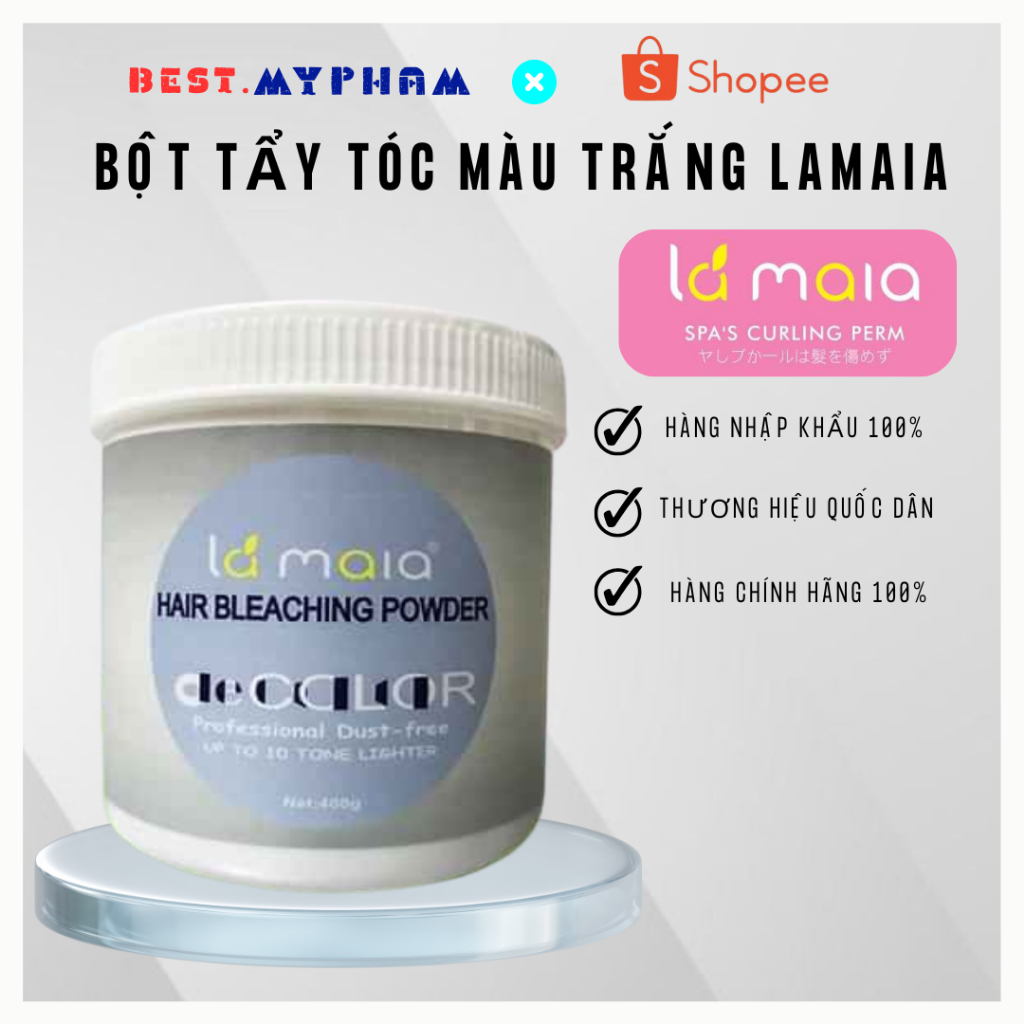BỘT TẨY TÓC TRẮNG LAMAIA HAIR BLEACHING 400ml CAO CẤP AN TOÀN SỬ DỤNG Bestmypham