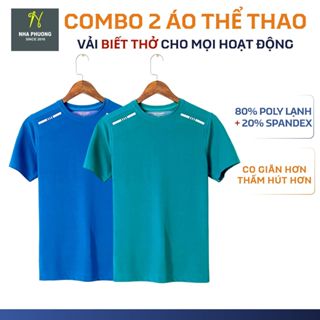 COMBO 2 Áo thun thể thao Thái Khang chất liệu thun lạnh thoáng khí, co giãn 4 chiều ATK2