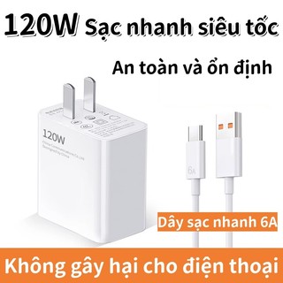  Bộ Sạc Nhanh 120W 67W Hỗ trợ Xiaomi Android Dây Sạc Nhanh Thông Minh Chống Quá Nhiệt An Toàn B01 