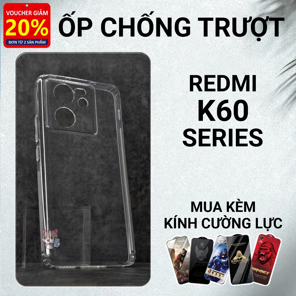 Ốp lưng Redmi K60, K60 Ultra, K60 Pro 5G Meocase chống trơn trượt | Ốp điện thoại Xiaomi dẻo bảo vệ 