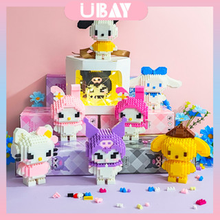 💛7-12CM+Hộp quà tặng💛TikTok Cùng một loại Mô Hình Lắp Ráp nhân vật 3D mini One Piece Luffy Zoro Sanji-Miniblocks