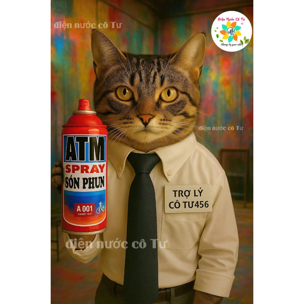 Bình phun sơn Xe Máy Xe Mô Tô Màu Đỏ Candy ATM A001 (CANDY RED)