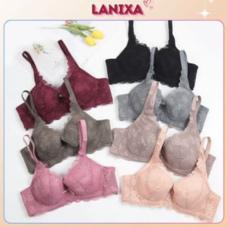 Áo Ngực ren có gọng nên ngực tạo khe , Áo Lót Nữ Cao Cấp đính nơ mềm mại quyến rũ LANIXA A7321