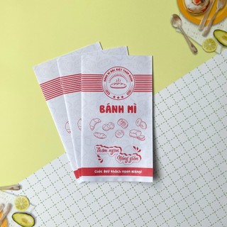 1000 túi đựng bánh mì 13x23cm giấy opset - Màu ngẫu nhiên xanh/đỏ