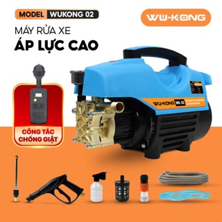 {Có chống giật} Máy xịt rửa xe Wukong WK-02 ,Áp lực cao 3800W. tặng bình bọt tuyết