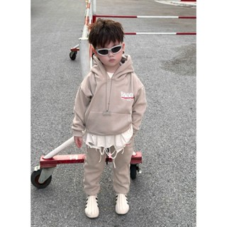 Bộ quần áo nỉ hoodie cho bé trai hình ba lừn paris, bộ nỉ mũ thu đông chất lót lông cáo trẻ em,TPKIDS,[M924]