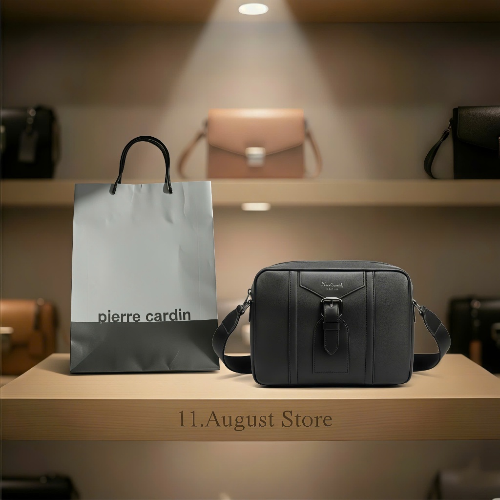 Túi Xách Da Nam Pierre Cardin – Túi Đeo Chéo Da Cán Vân Cao Cấp, Đa Phong Cách