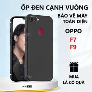  Ốp lưng TPU đen OPPO F9  F7 cạnh vuông bảo vệ máy toàn diện-Cool Case 