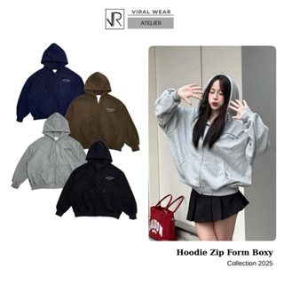 [DEAL MỞ BÁN] Áo Khoác Hoodie Zip Form Boxy In Lụa Viralwear Unisex Chất Nỉ 2 Da Mặc Được 4 Mùa