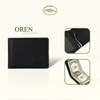 Ví Da PU Ngang OREN V1 Móc Kẹp Tiền Nam Nữ Bóp Tiền Thẻ Nhiều Ngăn Nhỏ Gọn | Mi Midori