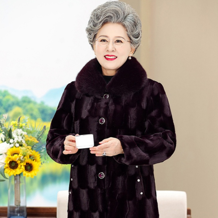 Áo Khoác Nhung Lông Dày Dặn Ấm Áp Cho Bà Mẹ AD99 - Hàng Quảng Châu Cao Cấp