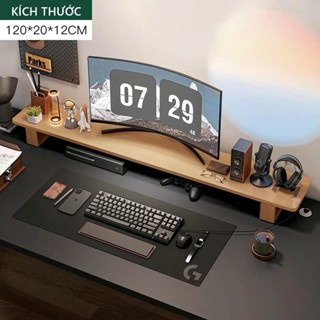  Kệ máy tính kệ đựng laptop kệ gỗ để bàn decor trang trí góc làm việc chất liệu gỗ MDF bền đẹp A75 
