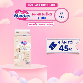 Tã Dán Merries First Premium Đủ Size NB66/S60/M48