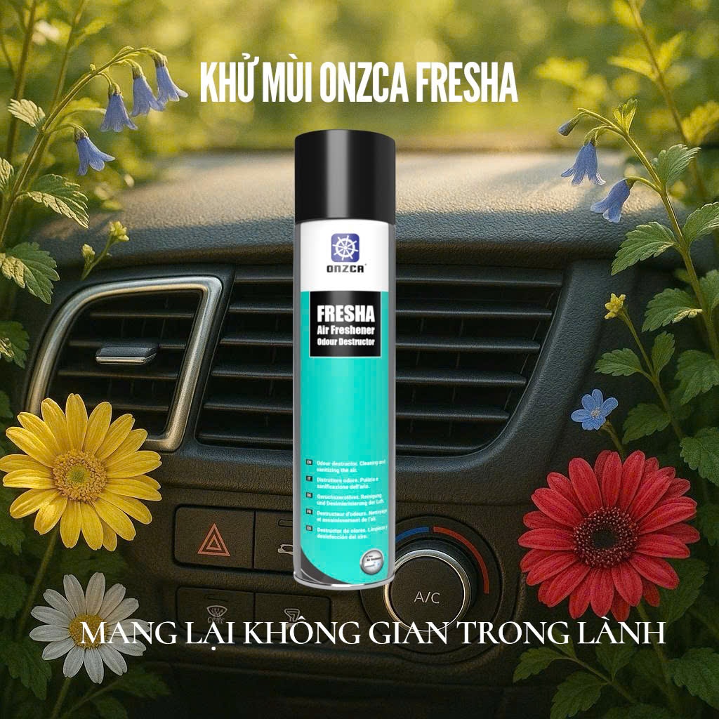 Xịt Khử Mùi Onzca Fresha Diệt Khuẩn Nội Thất Ô Tô, Nhà Cửa, Tủ Giày 400ML