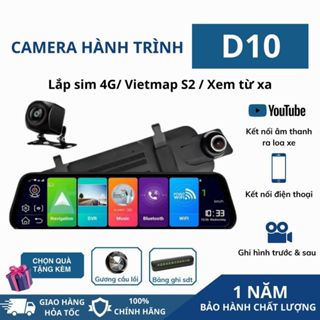 Camera hành trình ô tô Android D10 XETABON kèm bản đồ Vietmap S2 định vị xe xem từ xa cảnh báo tốc độ bảo hành 12 tháng