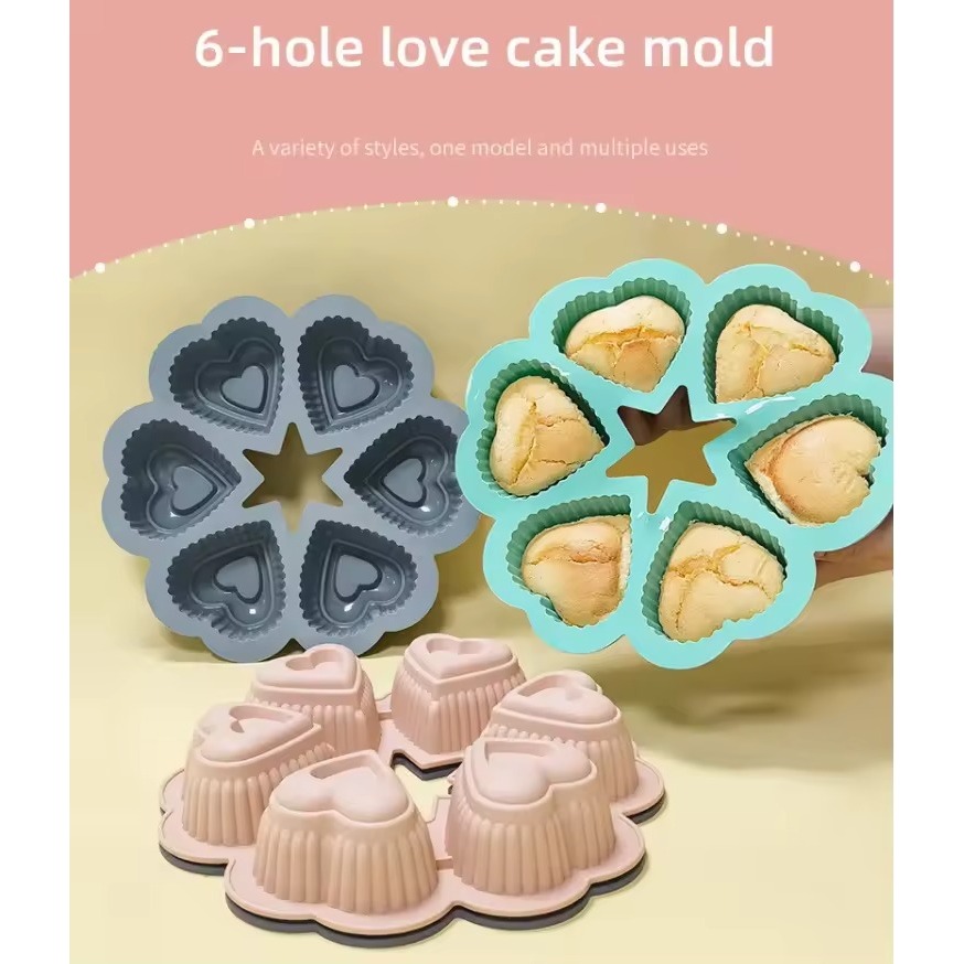 Khuôn silicon vỉ 6 tim khuôn thạch khuôn xôi