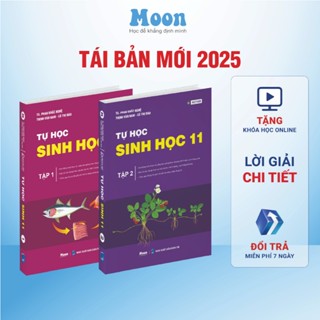  Sách Tự học sinh học lớp 11 TẬP 1 & 2 ,sinh học 11 thầy Phan Khắc Nghệ - Moonbook 