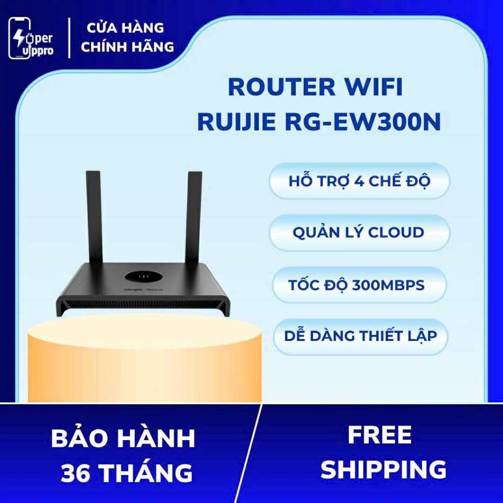 Bộ Phát WiFi Ruijie RG-EW300N, Tốc Độ 300Mbps, Kết Nối Ổn Định Cho Gia Đình và Văn Phòng