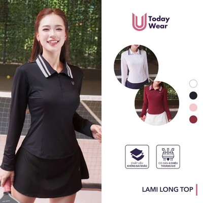 [XẢ KHO GIÁ SỐC]Áo thun thể thao dài tay nữ Lami Long Top Today U Wear vải co dãn thoáng khí ôm body cầu lông pickleball