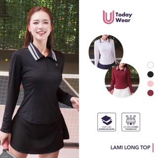  XẢ KHO ĐÓN TẾT Áo thun thể thao dài tay nữ Lami Long Top Today U Wear vải co dãn thoáng khí ôm body cầu lông pickleball 