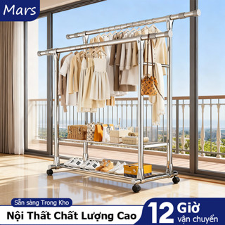 Mars Giá phơi quần áo INOX điều chỉnh được Kệ Treo Quần Áo  giá treo quần áo Ổn định và bền