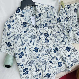 VIBES Pijama ngắn mặc nhà chất đũi mát nhẹ nhiều họa tiết Flippie Py Set