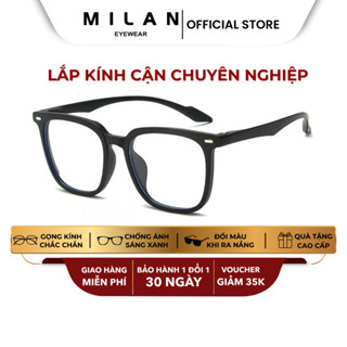  Gọng Kính Vuông Unisex MILAN EYEWEAR Chất Liệu Nhựa Nhám Siêu Nhẹ Gọng Kính Chắc Chắn MI11 