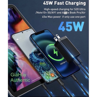 Củ sạc nhanh BASEUS Mini Quick Charge Dual USB-C 45W GaN