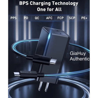 Củ sạc nhanh BASEUS Mini Quick Charge Dual USB-C 45W GaN